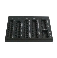 Self Counting Loose Coin Tray in Black