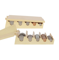 Clamshell Plastic Coin Holder Storage Box - 6-1/4W x 1-7/8H x 3-5/8D