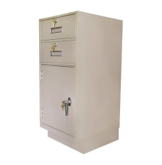 Fenco Teller Pedestal with 2 Key Locking Drawers and 1 Hinged Locker