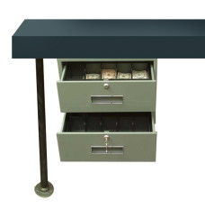 Fenco 2-Drawer Under-Counter-Mount Cash Drawer w/Brackets - 18W x 13-7/8H x 19D