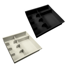 Fenco Metal Cash Tray - 5 Cash & 1 Large Compartment - 15W x 15H x 3-1/2D 