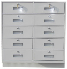 Fenco Teller Pedestal, (10) Drawers
