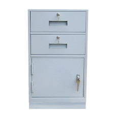Fenco Silverline Lowboy Pedestal-2 Key Locking Drawers 1 Hinged Locker