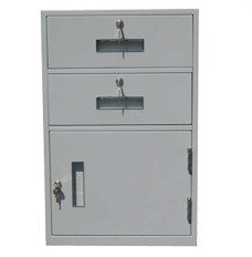 Fenco Silverline Lowboy Pedestal, (2) Drawers, (1) Cabinet