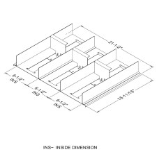 Fenco Card Insert, 3 Compartments, for use with 4x6 Cards