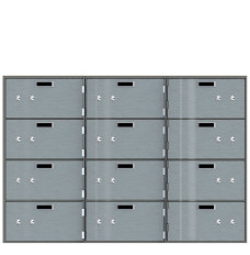 Safe Deposit Boxes - 12 Boxes 10 in W x 5 in H