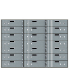 Safe Deposit Boxes - 21 Boxes 10 in W x 3 in H