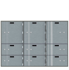 Safe Deposit Boxes - 3 Boxes 10 in W x 10 in H / 6 Boxes 10 in W x 5 in H