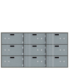 Safe Deposit Boxes - 9 Boxes 10 in W x 5 in H