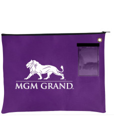 18W x 14H Custom Large Flat Zipper Deposit Bags