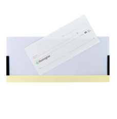 Check inside Document Carrier, Poly Front & Back w/ Yellow MICR Strip - 9W x 4H - Box of 500