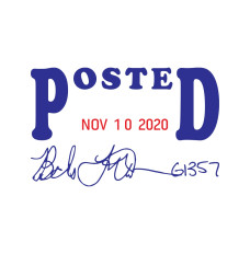 Posted w/ Date - Blue Text w/ Red Date