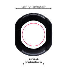 Self Inking Hand Stamp w/ Logo - 1-1/4 inch diameter (Default)