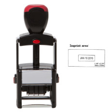 Heavy Duty Self-Inking Date Stamp - 1 color w/ 1 Line Text Above & Below Date