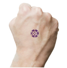 Self Inking Hand Stamp w/ Logo - 5/8" Round