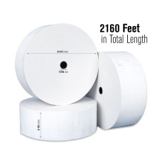 Single Sided ATM Paper - Thermal NCR 3-1/8 in x 2160ft - CSI: Coated Side In - 4 Rolls