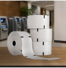 ATM Paper - Diebold - 3-1/8W x 900ft. L- Thermal - OEM # 51505-A with Sensemarks - 4 Rolls/Case - In use