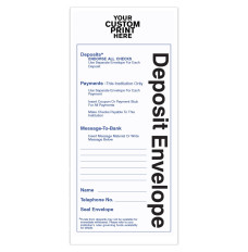 Custom #10 ATM Deposit Envelope - 2 Color/1 Side Imprint, money envelope 