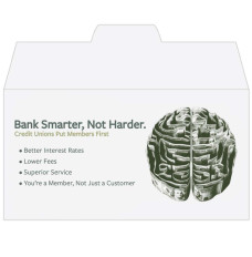 2 Color Pre-Designed Drive Up Envelope - Credit Union Bank Smarter
