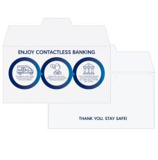 2 Color Pre-Designed Drive Up Envelope - Contactless Banking - open side 