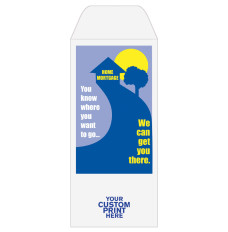 2 Color Pre-Designed Teller Envelopes - Home Mortgage - imprint location shown 