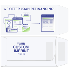 Imprint Location - Wide Open End - 2 Color Pre-Designed Drive Up Envelope - Loan Refinancing