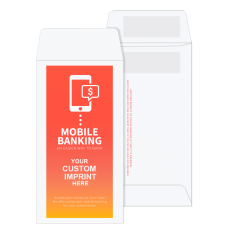 2 Color Pre-Designed Drive Up Envelope - Mobile Banking 3 - coin style 