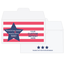 2 Color Pre-Designed Drive Up Envelope - American Flag - open side 