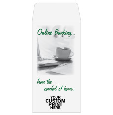 2 Color Pre-Designed Teller Envelopes - Online Banking - Coin style bank envelopes