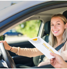 Sunny Thank You - 2 Color Pre-Designed Drive Up Envelope - in use