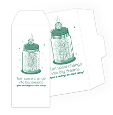 Drive Up Envelope - Spare Change Big Dreams - 1-Color Design hero