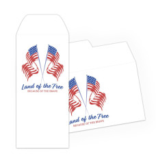 Drive Up Envelope - Land of the Free - 2-Color Design hero