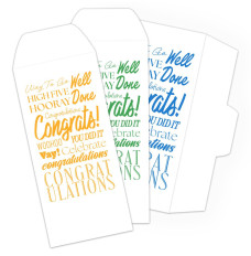 Drive Up Envelope - Congrats Collage - 1-Color Design hero