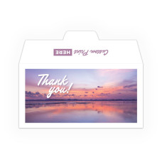 Thank You Sunset - Full Color Pre-Designed Drive Up Envelope - top up
