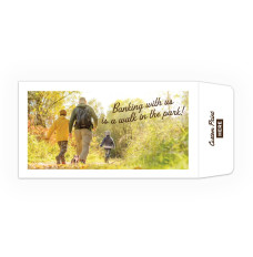 Walk In The Park - Coin Style: Custom Imprint - Full Color Pre-Designed Drive Up Envelope