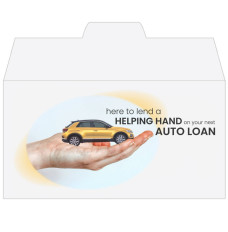 4 Color Pre-Design Drive Up Envelope - Auto Loan, Side open Drive thru money envelopes 