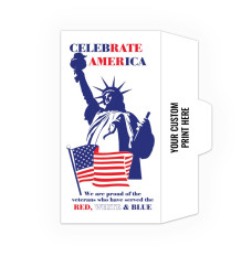 Patriotic - Statue of Liberty - Add a 1-Color Logo - Drive Up Envelopes (500/Box) shown with black imprint 