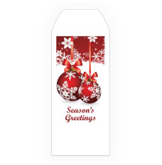 Holiday Drive Up Envelope - Season's Greetings - Bulbs - 4-Color Design Open End