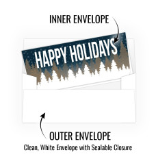 christmas Envelopes - Happy Holidays w/ Metallic Ink - 250 inners/250 outers
