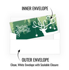 Christmas money Envelopes - Seasons Greetings - Deer - 250 inners/250 outers