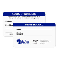 2-Sided Membership Identification Card - Made to Order - relex blue 