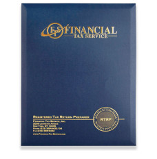 Capacity Folder - 9-1/2W x 12H - Foil Stamp and Emboss