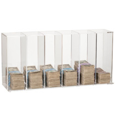 Clear Plastic Currency Sorter - 6 Pockets
