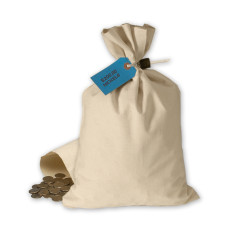 two Cotton Canvas Shipping Bags - 12W x 19H; sold in box of 5