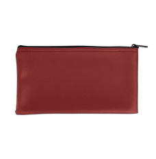 Burgundy Vinyl Zipper Bag 11W x 6H 