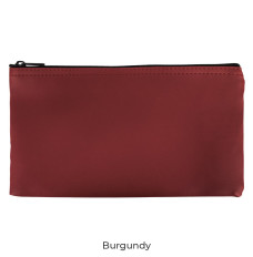 Burgundy Vinyl Zipper Money Bag 11W x 6H - Ready-to-Ship