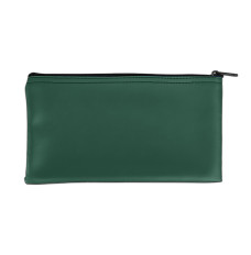Forest Green Vinyl Zipper Bag 11W x 6H - Ready to Ship