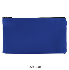 Royal Blue Vinyl Zipper Money Bags - 11W x 6H - Ready-to-Ship