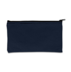 Navy Blue Zipper Bag - 11W x 6H - 14 oz Canvas