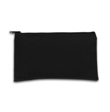 Black 14oz Cotton Canvas Zipper Bags 10-1/2W X 5-1/2H - Ready to Ship